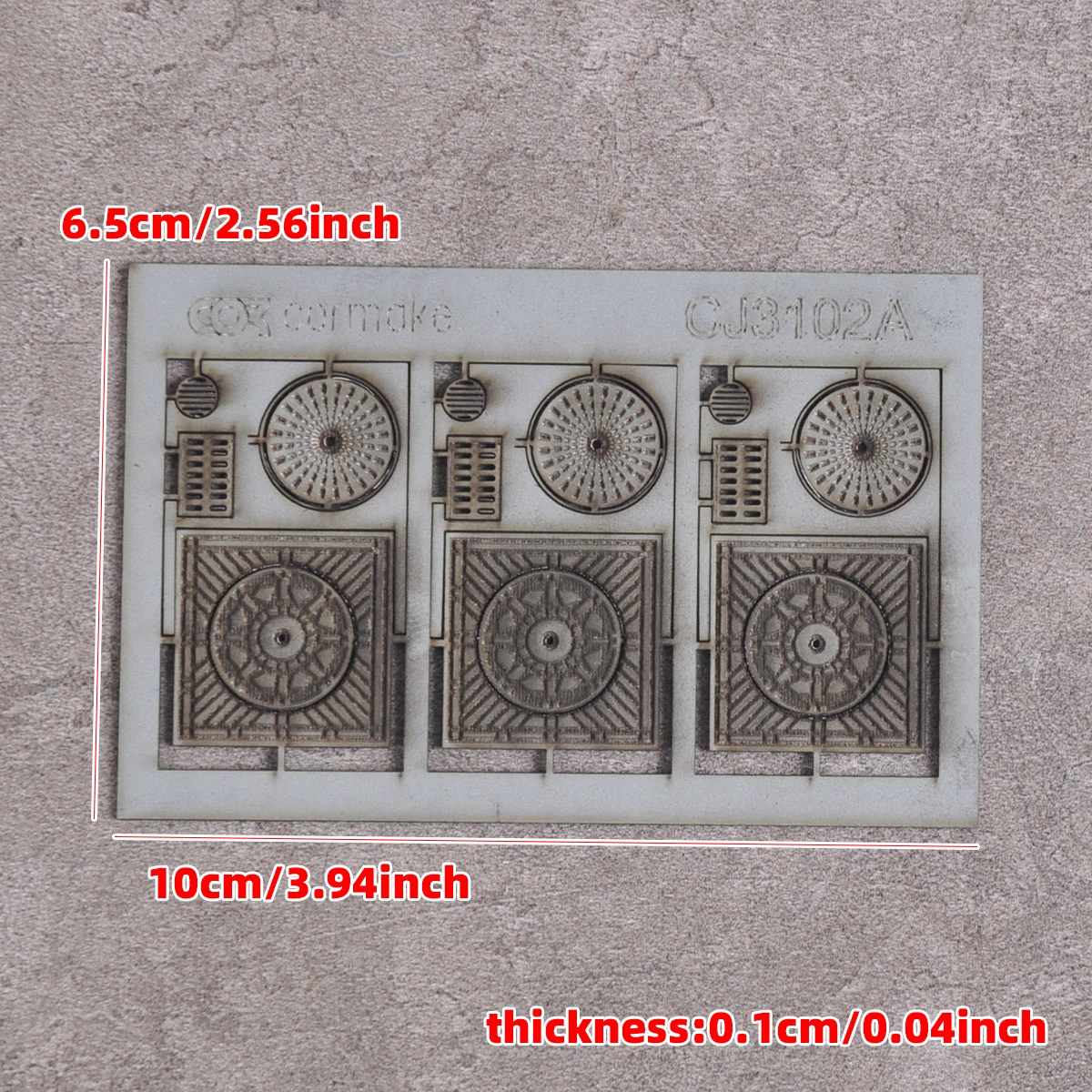 1/35 Scale Model Kit Building Material Metal Manhole Cover Sewer Manhole Cover Drainage Ditch Miniature Diorama Models Suits - view 2