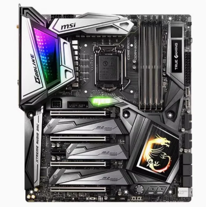 Imagem -02 - Godlike-pc Desktop Motherboard Meg Z390 Lga1151 Ddr4 Rgb 128g Satr3 x M.2x3 U.2 E-atx Mainboard Suporte Intel i9 Cpu Gen