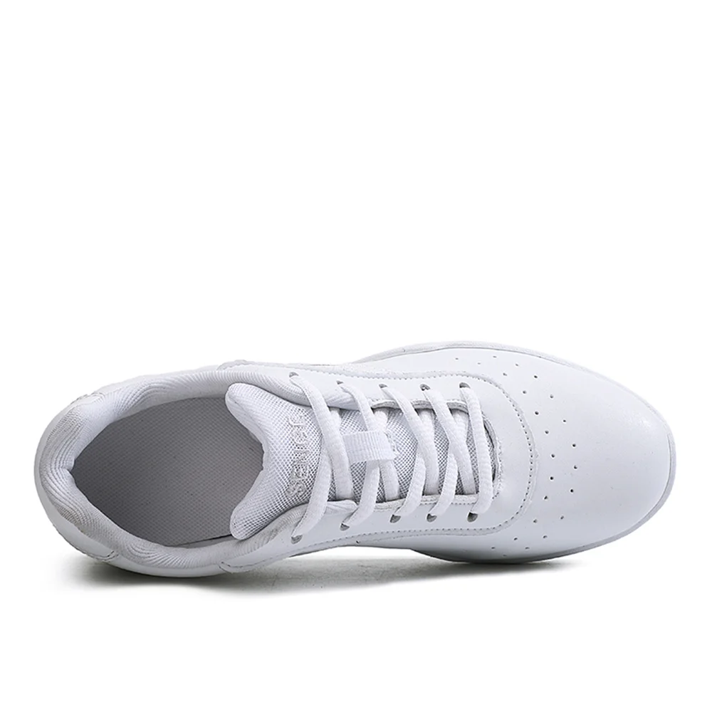 BAXINIER-zapatos blancos para niñas, zapatillas de entrenamiento para niños pequeños, tenis de baile, zapatillas ligeras de competición para animación juvenil