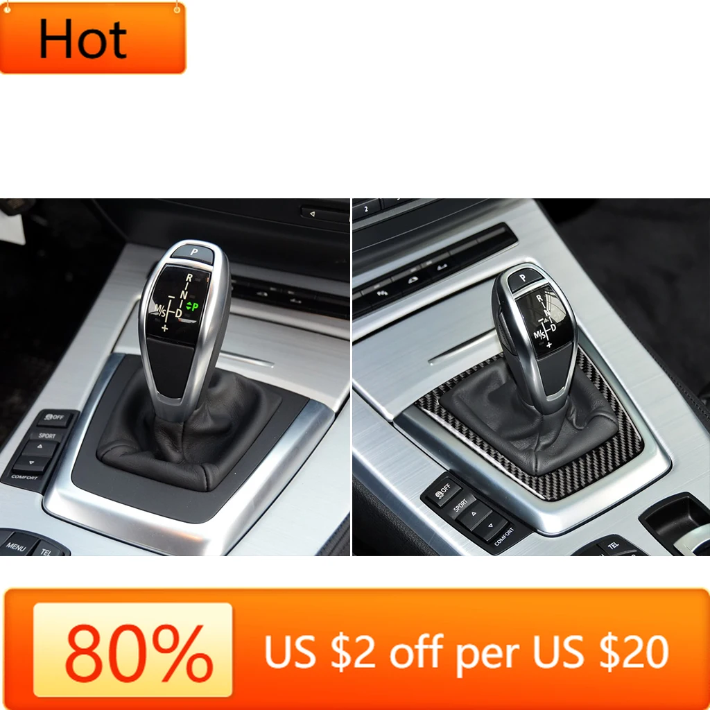 Amortecedores console central quente painel de mudança de engrenagem decoração capa guarnição para bmw z4 2009 2010 2011 2012 2013 2014 2015 carro ac