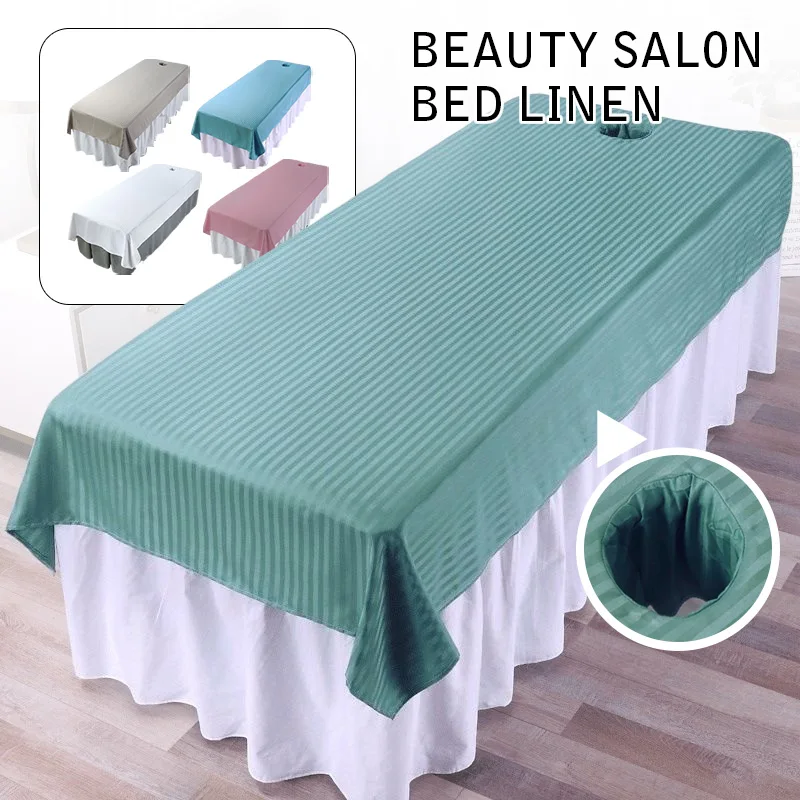 

Beauty Massage Table Cover Spa Salon Bed Sheet With Face Hole Beauty Salon Massage Table Bed Sheet Beds Mattress