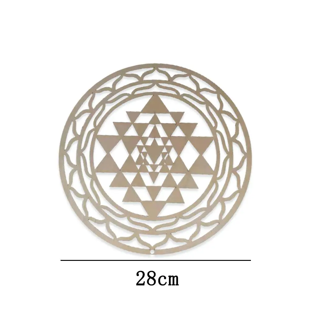 Yoga Meditation Spiritual Decor Wooden Sri Yantra Wall Art Luxury Home Sculpture for Bedroom