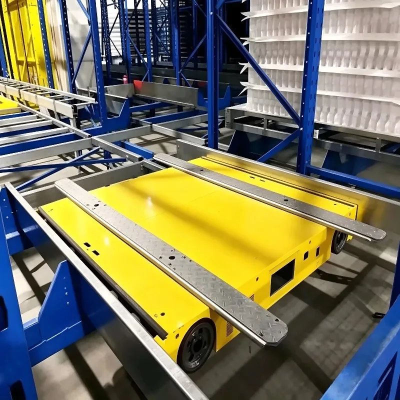 Programmable Rail Guided Vehicle RGV Transfer Car Automated Rail Trolley for Pallet Goods Handling