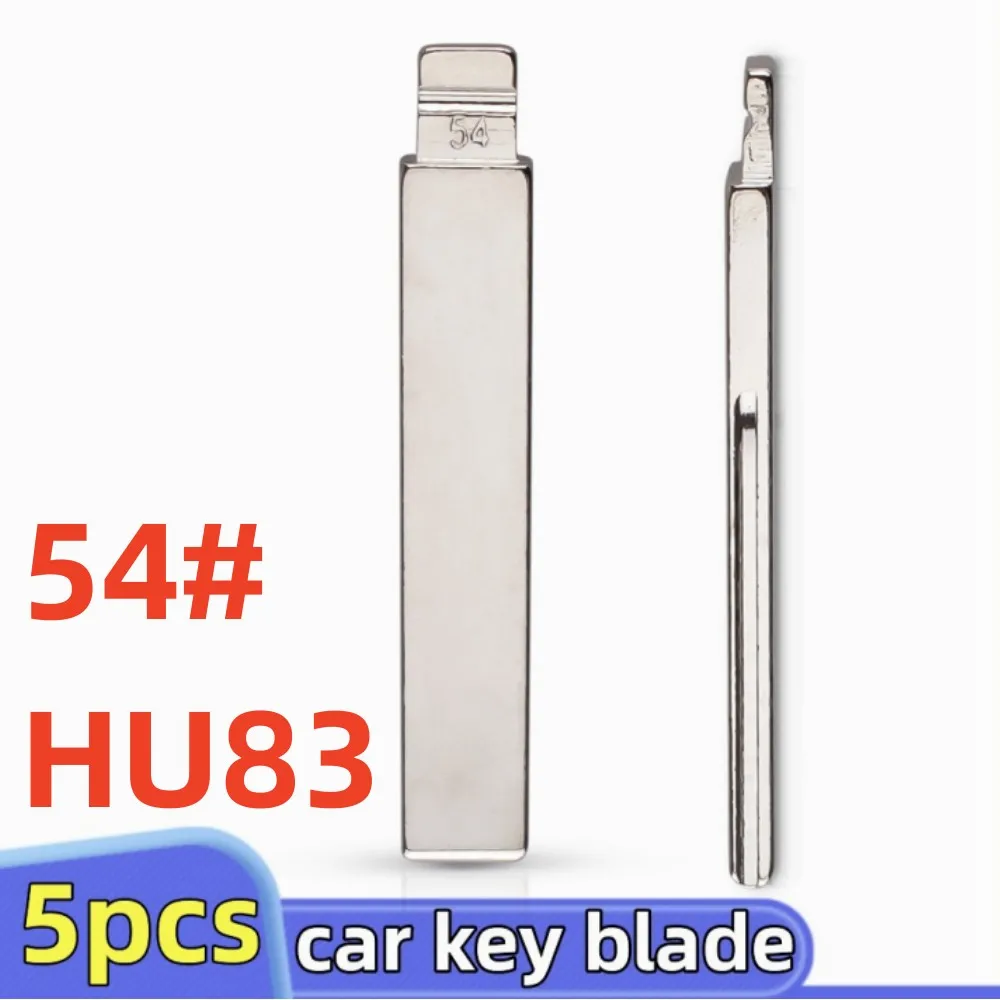 5pcs 54# HU83 Car Key Blanks Metal Uncut Blank Flip Remote Key Blade for Keydiy KD VVDI JMD Remote