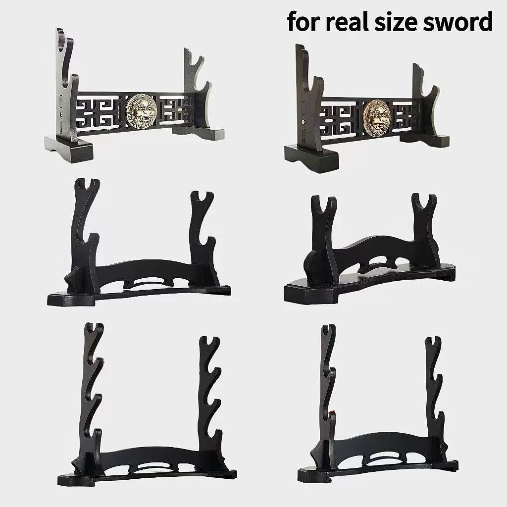 

Подставка для меча из черного дерева, держатель для катаны, подставка для самурайского меча, подставка для меча в натуральную величину, подставка для японского меча, подставка для демонстрации катаны