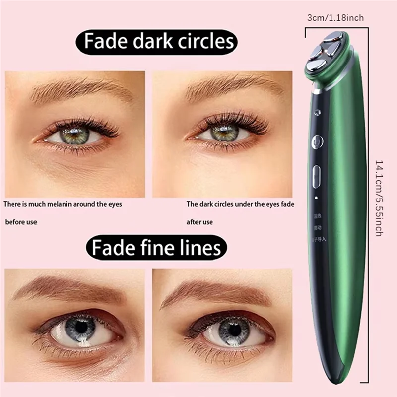 A04R Compact Electric Eye And Facial Massager Pen, Multi-Functional Serum Importer For Beauty Care
