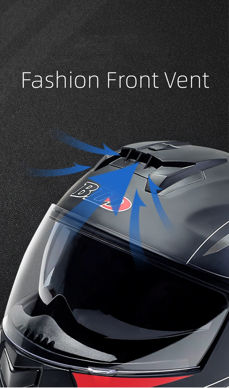 DOT-zugelassener cooler Motorrad-Rennhelm mit doppelter Linse, Integralhelm, Winter, warm, Fahrer, modularer Motorradhelm, Kask Casco – Detail 8