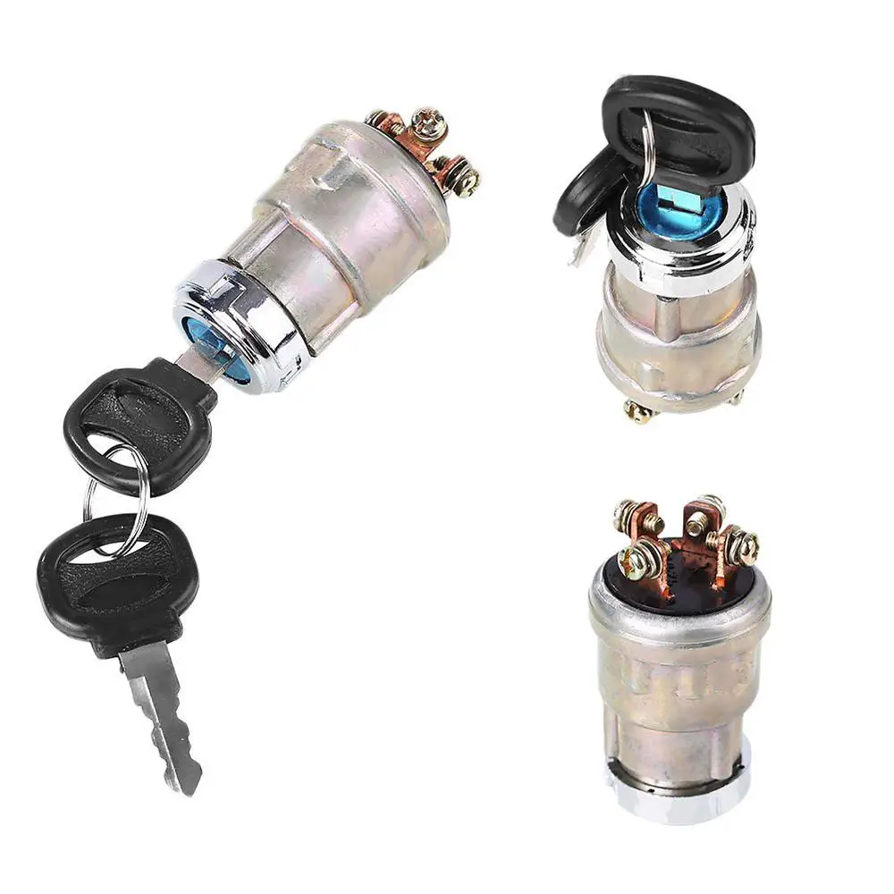 1/2PCS Universal Car Boat 12V 4 Position Ignition ON /OFF /Start Ignition Switch Lock with 2 Keys for Petrol Engine Farm