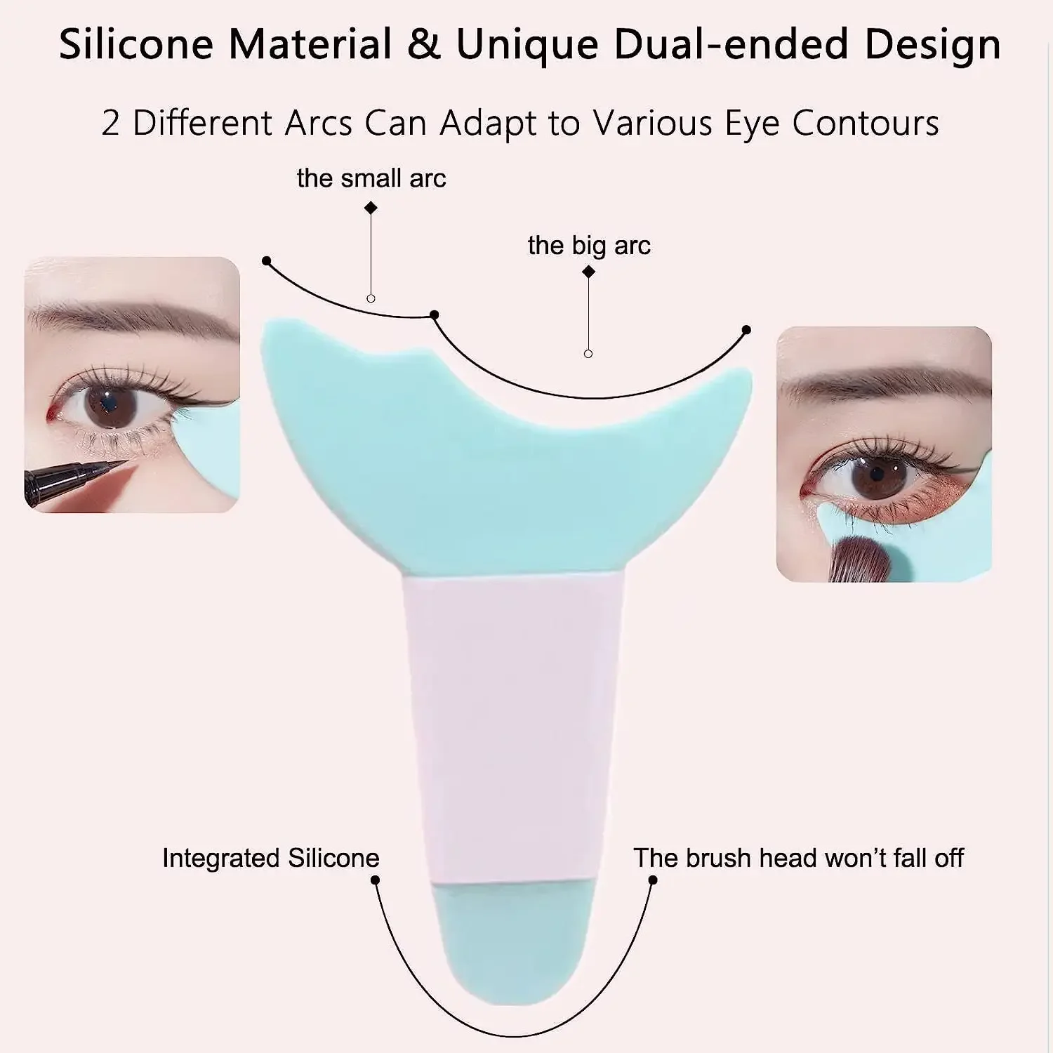vvocci Silicone Mascara Eyelash Shield Applicator Guard Tool Eyelashes Guide Tool Multifunction Eyelash Eyeshadow Pads Reusable
