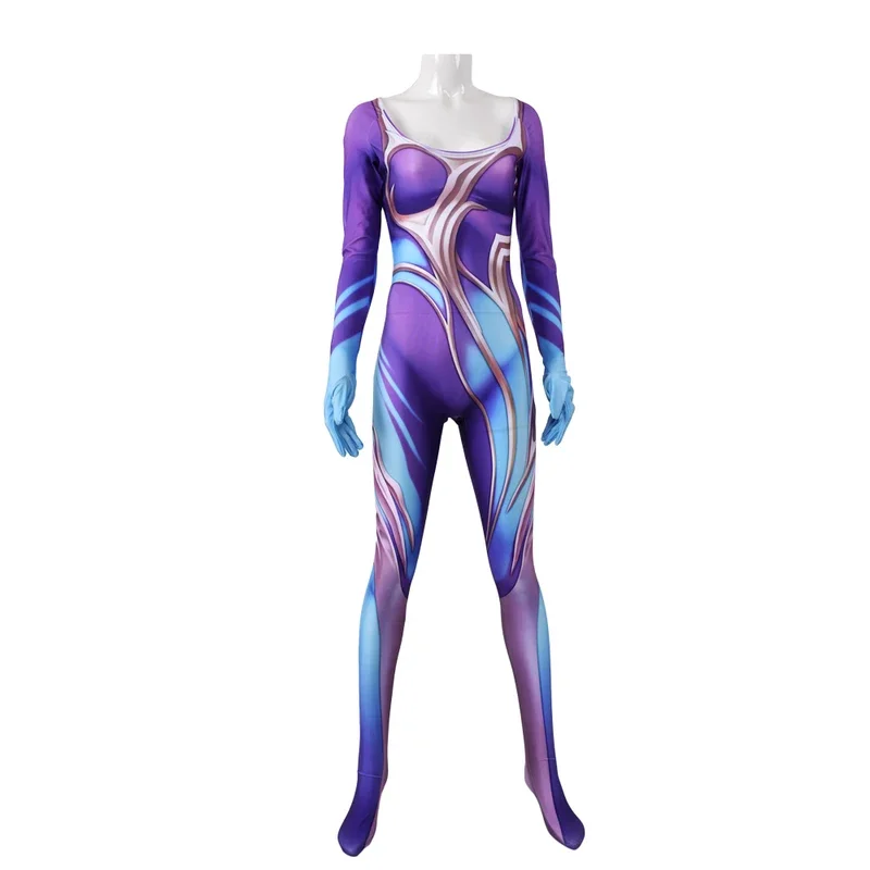 Adults Kids Dawnbringer Soraka Cosplay Costumes Female Woman Girls Superhero Zentai Halloween Bodysuit Party Jumpsuit