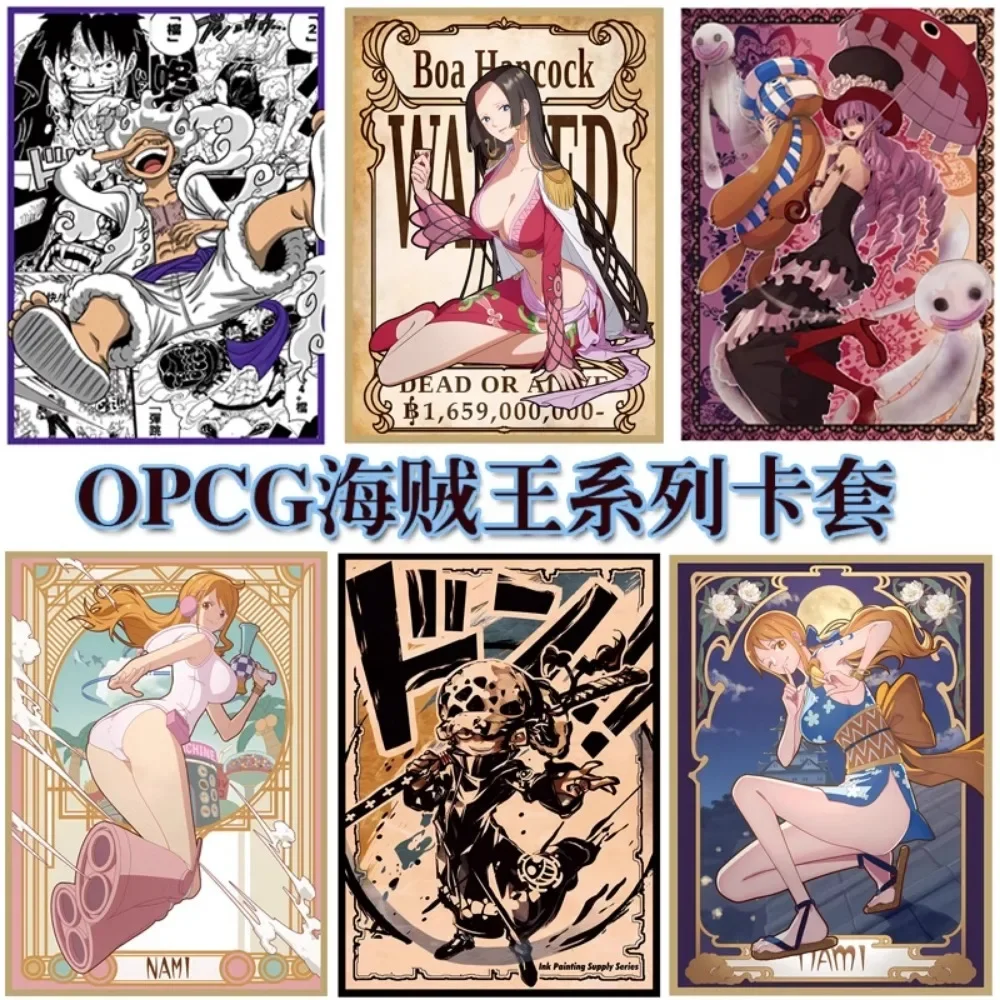 60PCS 66×91mm DIY OPCG PTCG ONE PIECE Card Sleeve Boa·Hancock Monkey D. Luffy Anime Peripheral Game Collection Card Holiday Gift