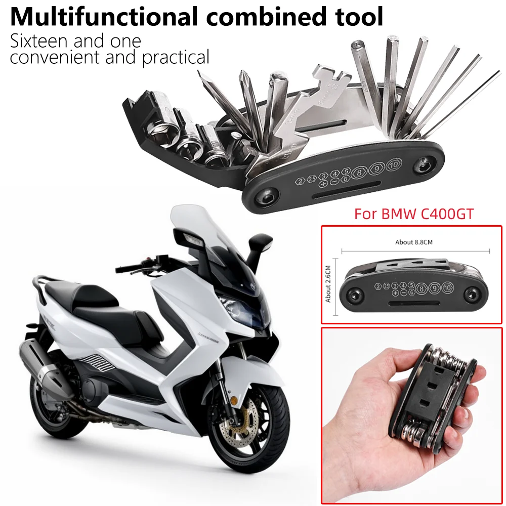 Fit For BMW C400GT C 400GT C400 GT 2019-2022 CNC Multi Tool Screwdriver Motorcycle Bicycle Repair Tools Accessories