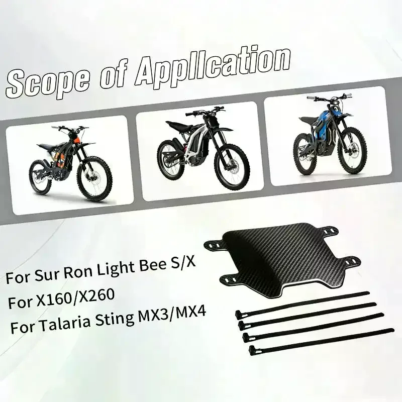 Carbon Fiber Texture Front Mudguard License Plate For Mountain Bike Motorcycle Bicycle Front Wheel Splash Guard