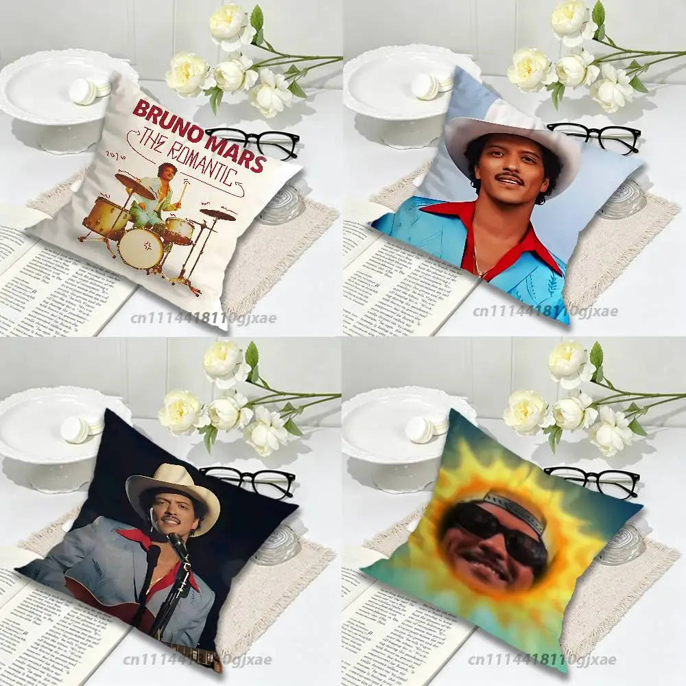 B-Bruno Mars 24K Magic Pillow Case For Home Bedroom Car Office Decoration Living Room Sofa Cushion Cover Suitable