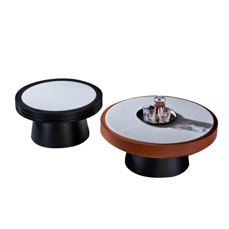 #Modern Nesting Wooden Coffee Tables Set for Small Families Metal Storage Space Balcony Dining Living Room Furniture