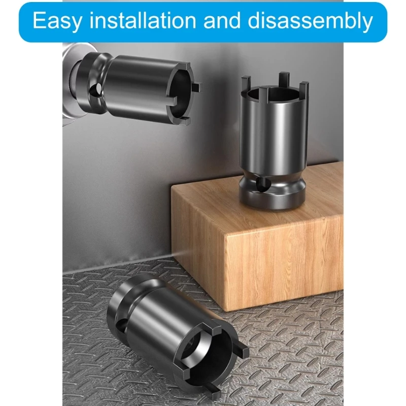 Multifunction Angle Grinder Socket Electric Wrench 4 Pronged Spanner for Quick Flange Nut Removal Power Tool Maintenance