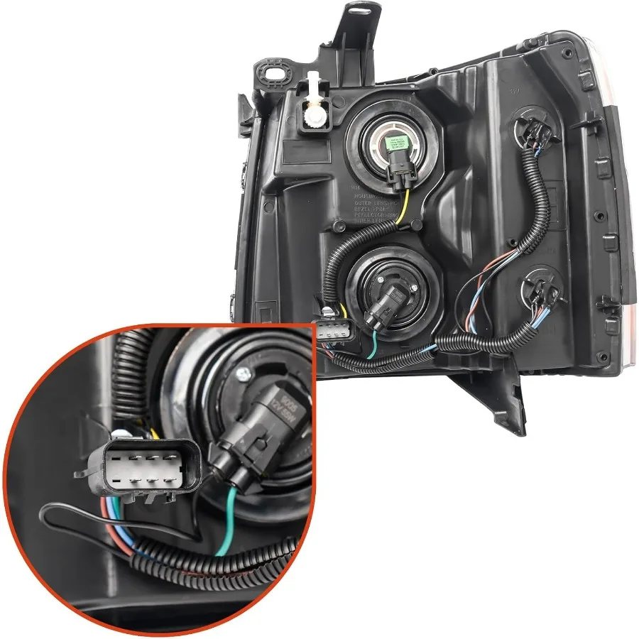 مجموعة مصابيح أمامية متوافقة مع 2007 2008 2009 2010 2011 2012 2013 تشيفي سيلفرادو 1500، 07-14 سيلفرادو 2500HD 3500 رئيس