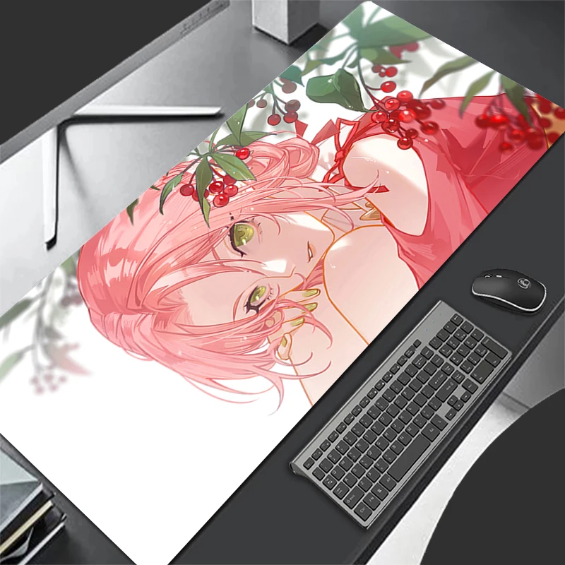 Rosa flores de cerejeira mouse pad portátil kawaii japão anime menina mousepad n-narutos sakura h-haruno teclado tapete de mesa de jogos de computador