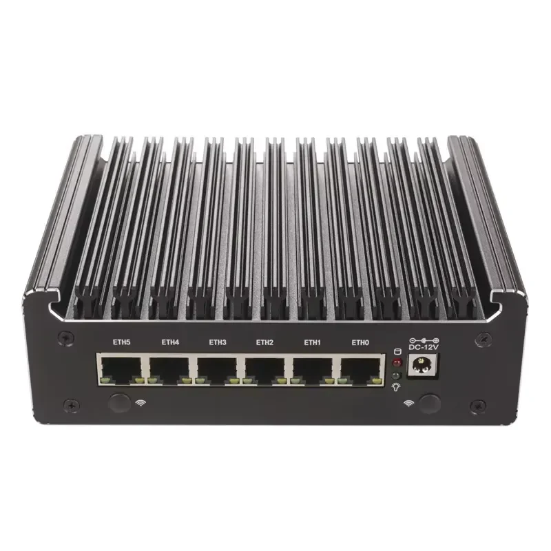 N100/N150 Mini Industrial PC, 6 X 2.5G Ethernet Ports, Fanless Soft Router, DDR5 RAM, OpenClaw Firewall, Low Power Linux