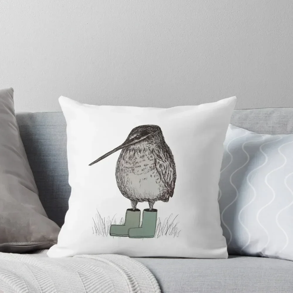 Snipe in Silver Wellies Throw Pillow Cushions Cover Sofa Cushions pillow