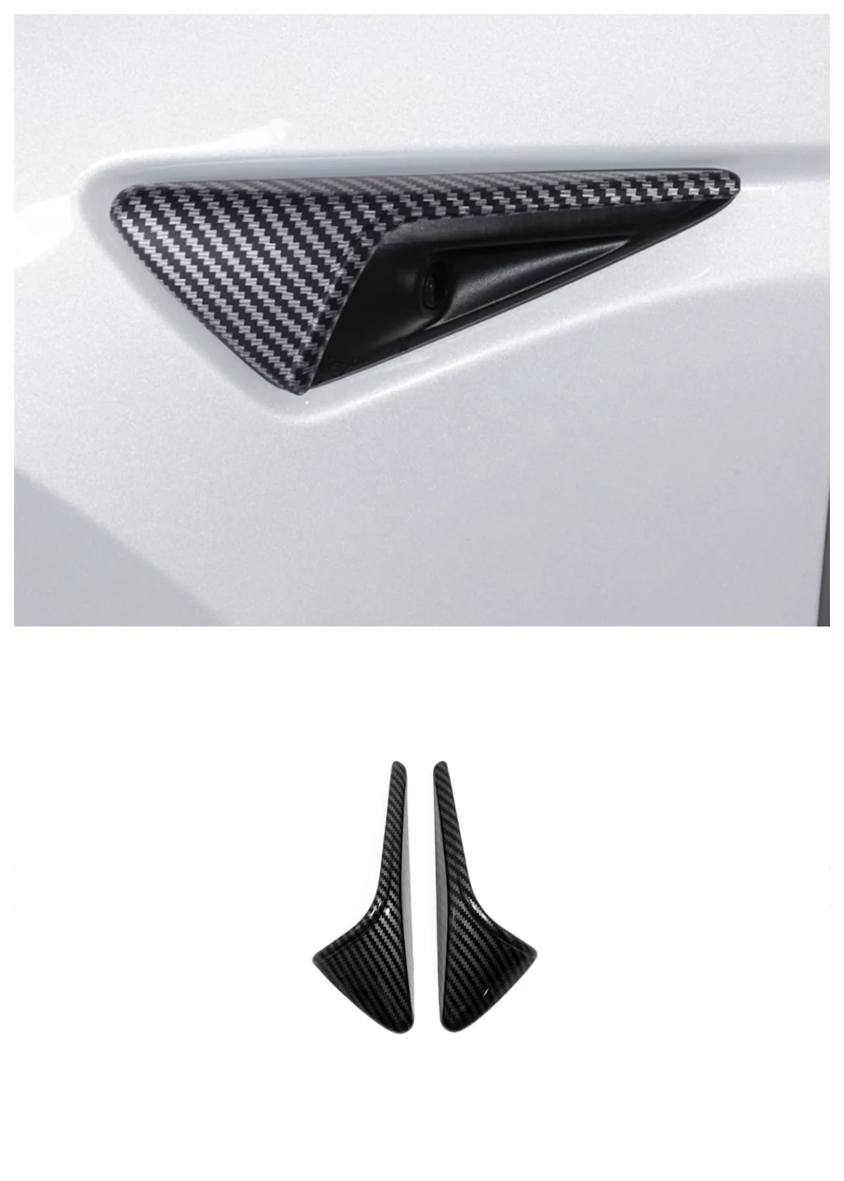 

Suitable for the 2024 Tesla MODEL-3 fender side camera cover decoration 2-piece set