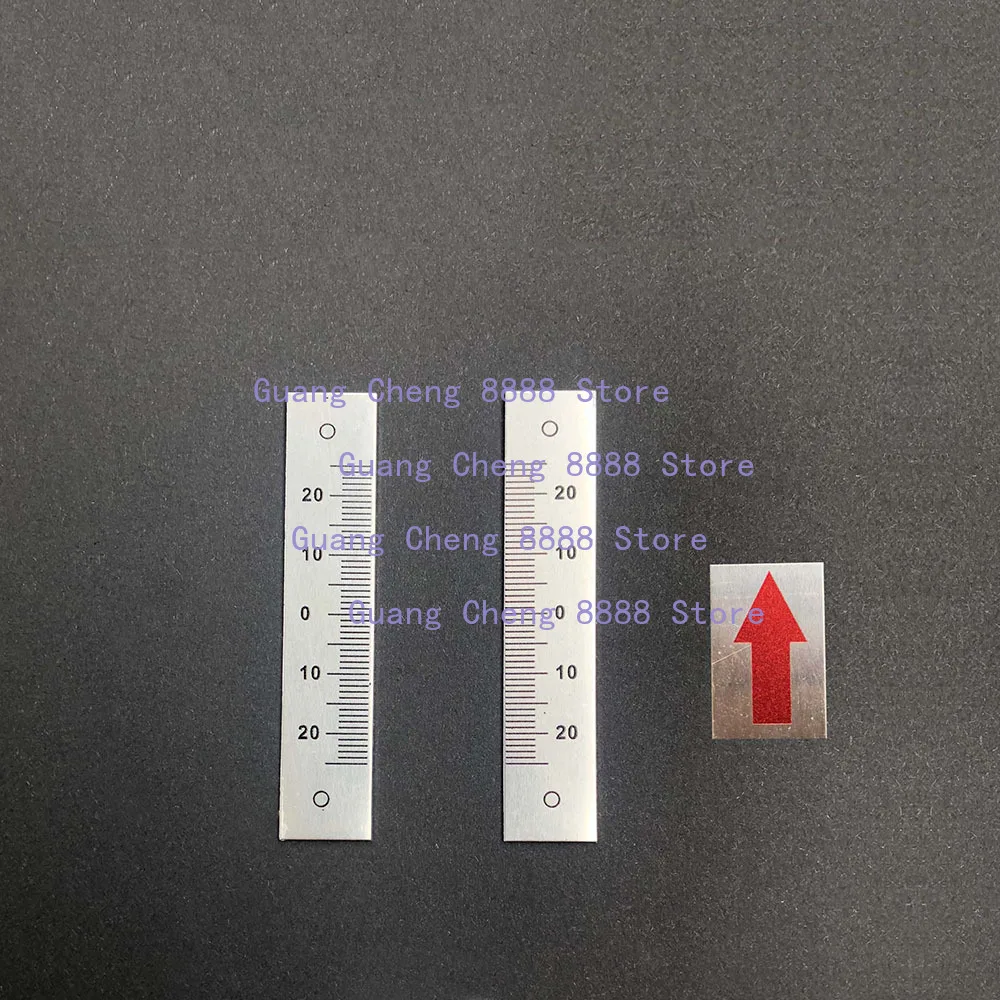 1PC Degree Angle Plate Scale Ruler Center Self-Adhesive Paste Middle Point Scale Aluminum Alloy Viscose Ruler