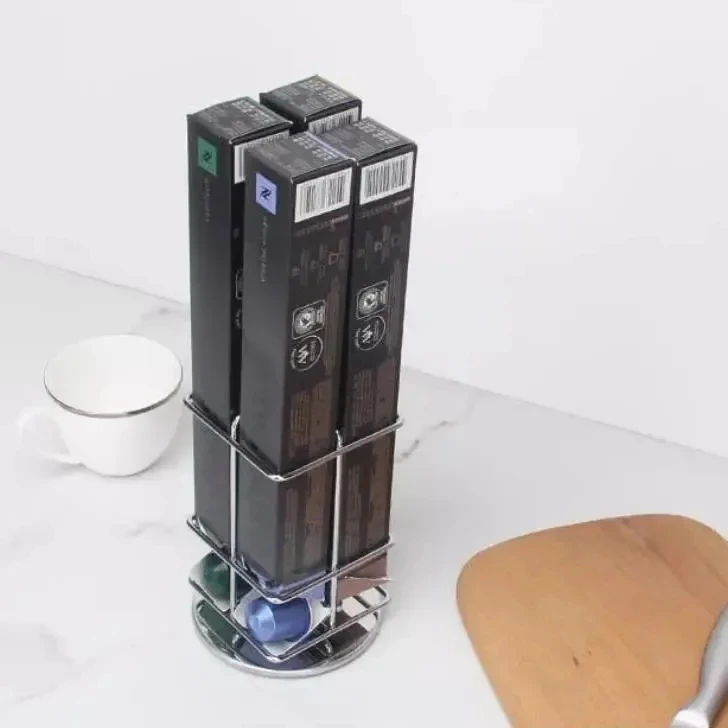 Coffee Storage Holder 40 Pcs Capsule Rack Detachable 360° Rotating Household  Shaped Dolce Gusto  Nespresso Accessories