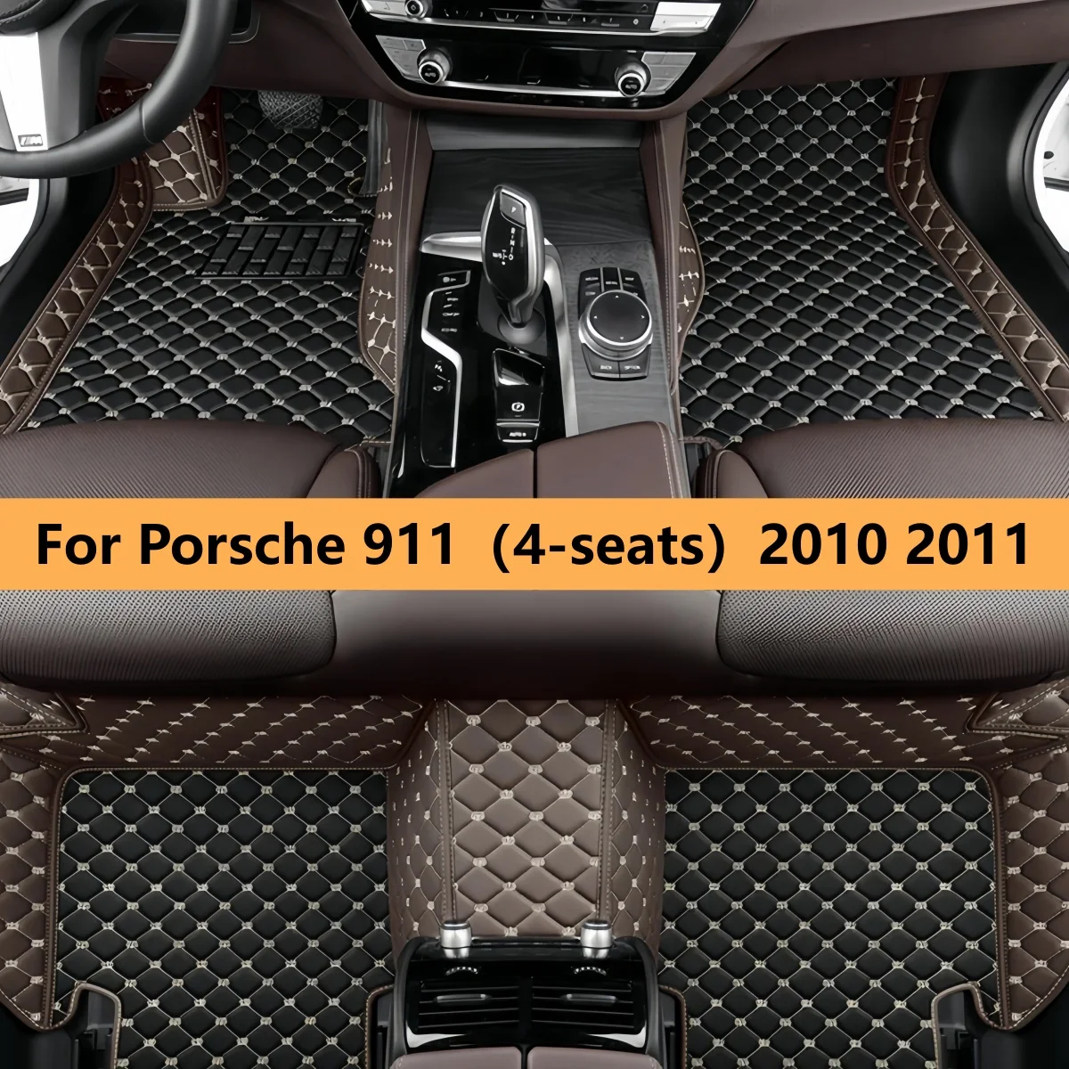 

Автомобильные коврики для Porsche 911 (4-местный) 2010-2011 годов, индивидуальные коврики для ног, аксессуары для интерьера, декоративные элементы.