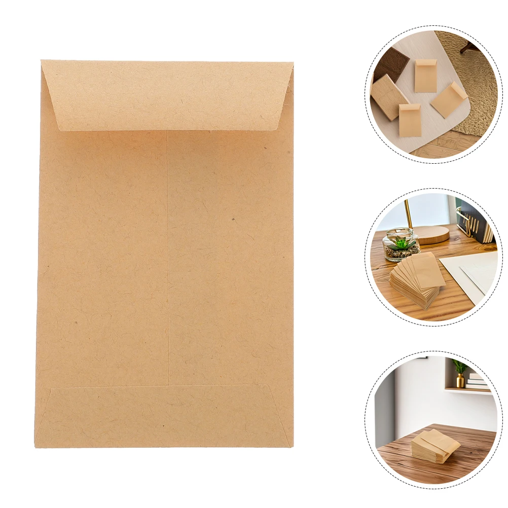 

50pcs Seed Envelopes 354x236inch Brown Selfsealing Storage Envelopes for Cash Jewelry Small Items Money Saving