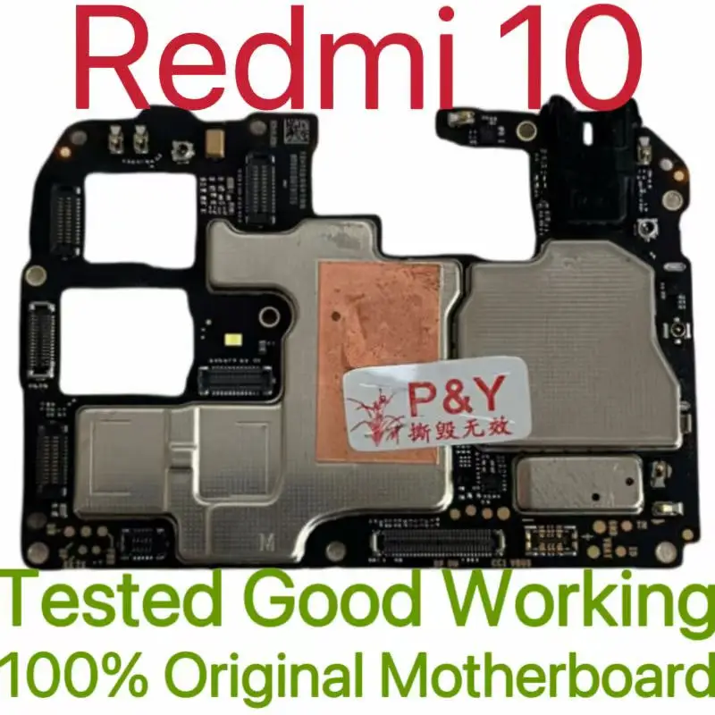 Global Version Original Unlocked Motherboard for Redmi 10 Tested Circuit Plate Main Logic Board for Redmi10