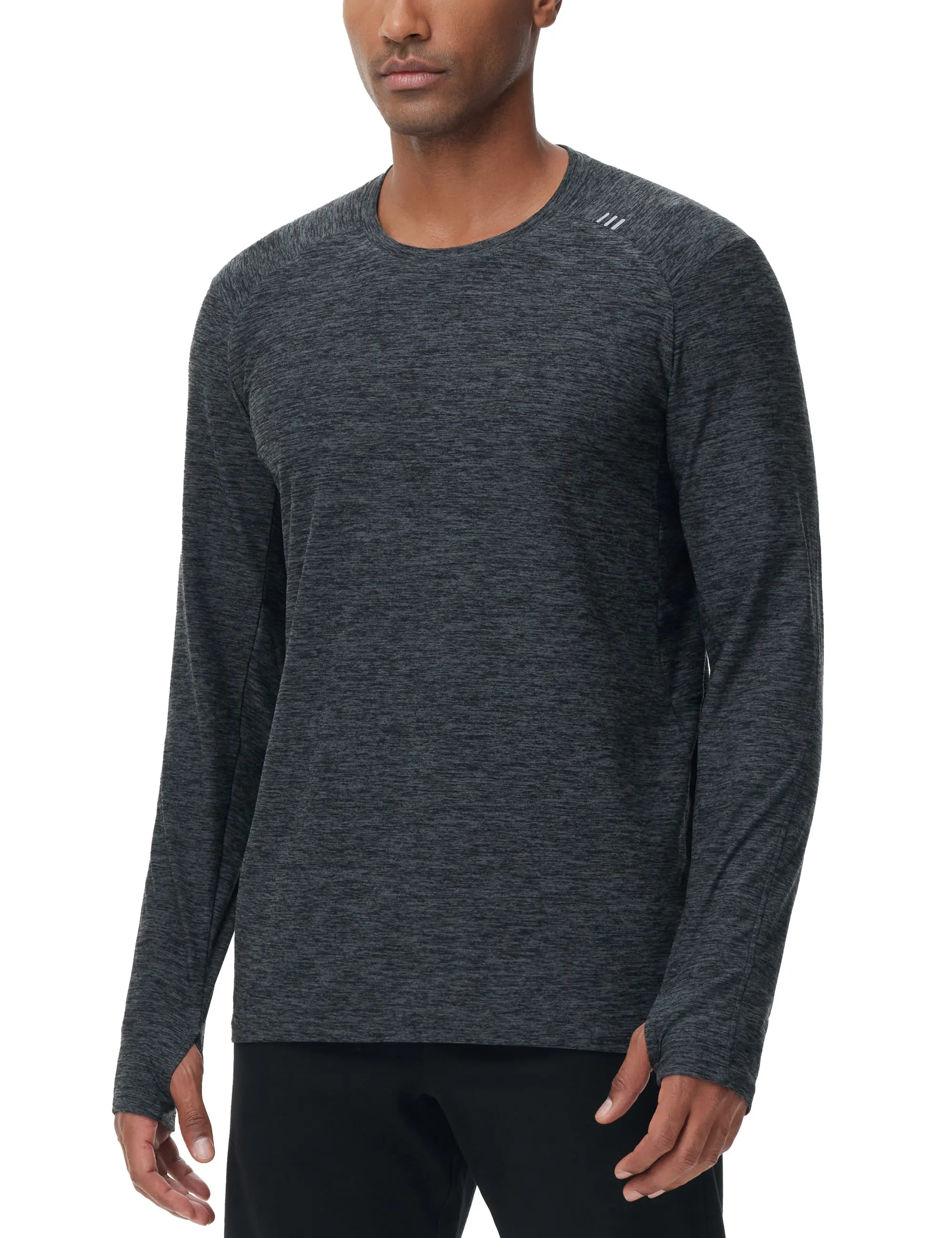 THE GYM PEOPLE Men's Long Sleeve Workout Shirts Moisture Wicking Athletic Running Tee Tops with Thumb Holes
