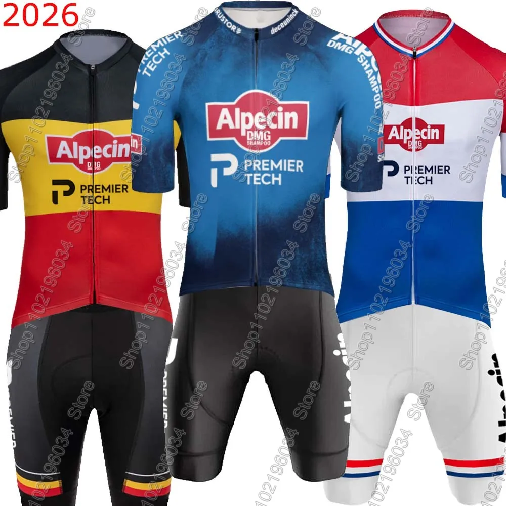 

Комплект велоформы Alpecin Premier-Tech 2026: Джерси и шорты Mathieu Van der Poel для мужчин, для шоссейного велоспорта