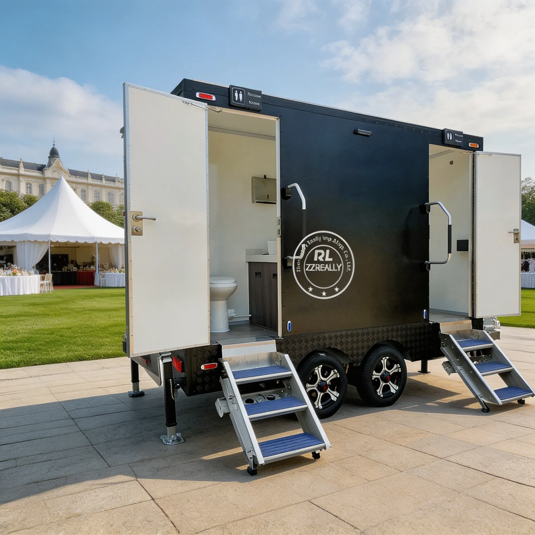

Portable Toilets Outdoor Camping Portable Toilet Trailer Mobile Camping Portable Restroom Trailer