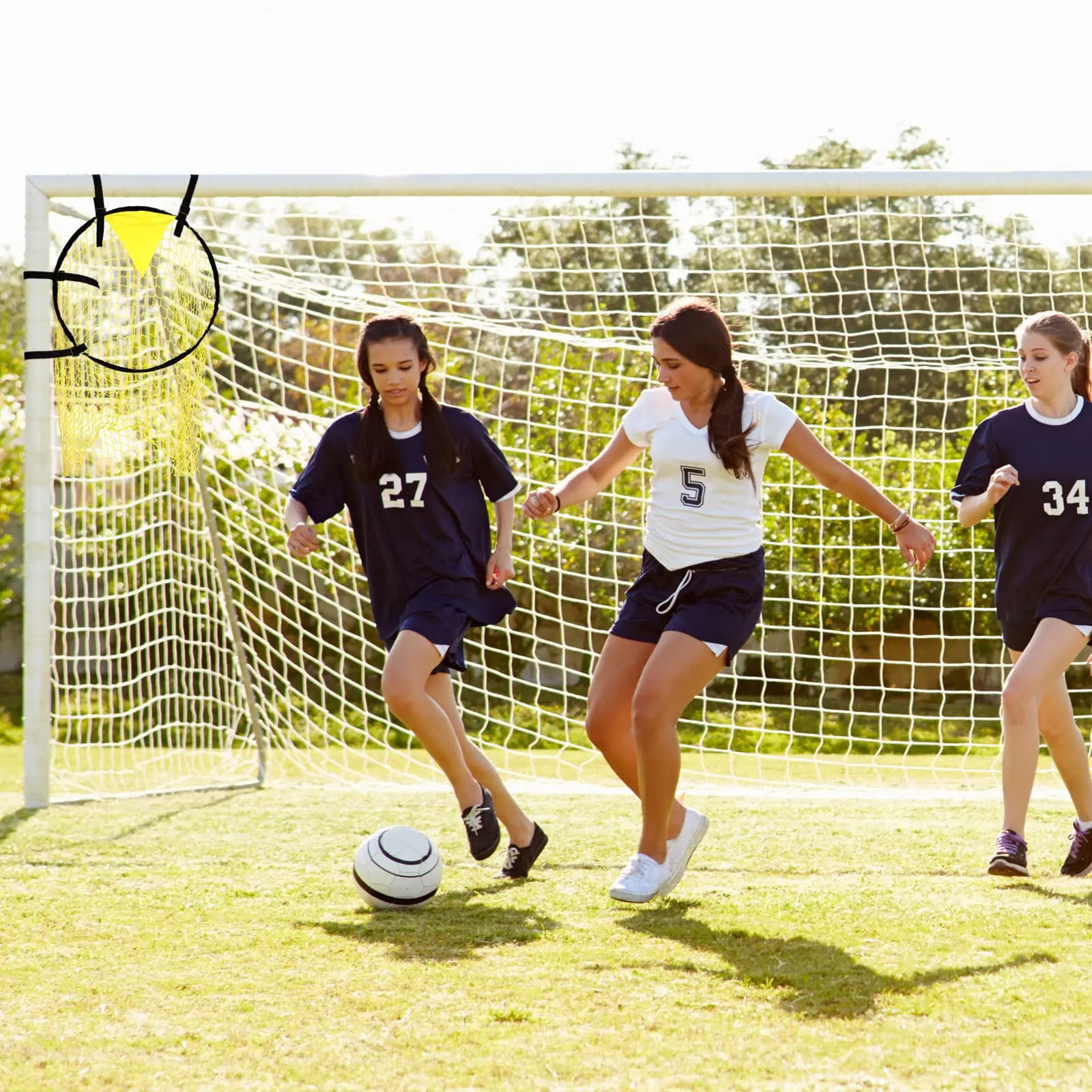 Filet de tir d'entraînement de football, équipement d'entraînement de football, cible de but pour les jeunes, coup de pied gratuit, entraînement au tir, Topshot, paquet de 2