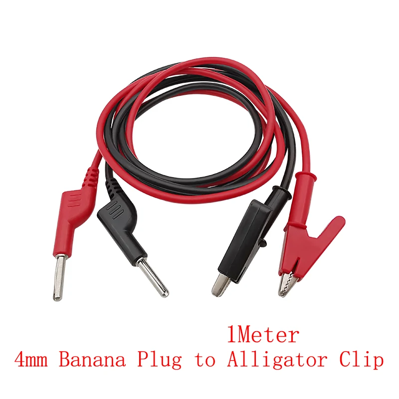 Universelle Multimeter-Messleitungen, 4-mm-Bananenstecker-Anschluss an Krokodilklemmen/Bananenstecker/Pinzetten-Clip/Sondenspitzen-Drahttest