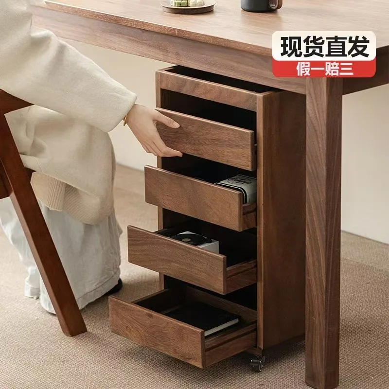 Shelf Office Solid Wood Cabinet Display Dental Storage Tea Set Magazine Low Cabinet