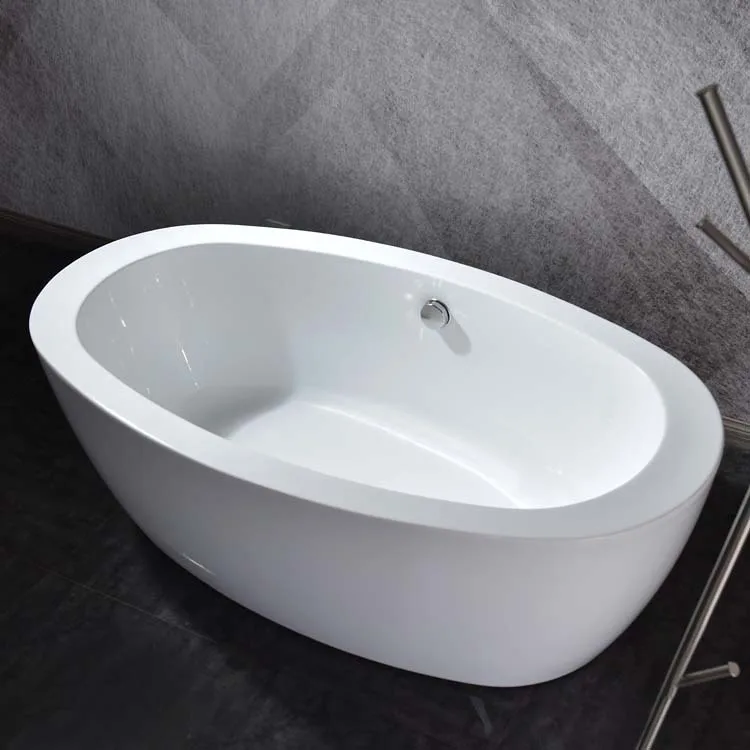 Akrylowa wanna wolnostojąca, bezszwowa, szerokoświatowa, owalna, do hoteli, inżynierii, SPA, wanna SPA