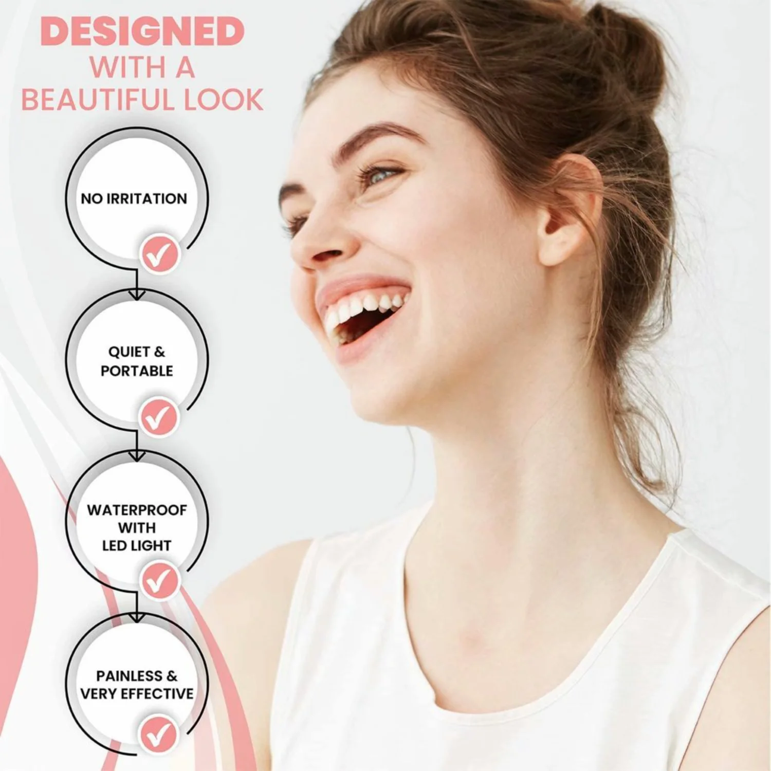 مزيل وتشذيب شعر الحواجب - ماكينة إزالة شعر الحواجب الكهربائية النسائية لتنعيم وتشكيل الحواجب - ماكينة حلاقة محمولة للحواجب