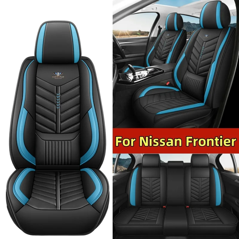 

Car seat cover high-end PU leather soft full wrap waterproof wear-resistant seat cover full set of 5 seat For Nissan Frontier