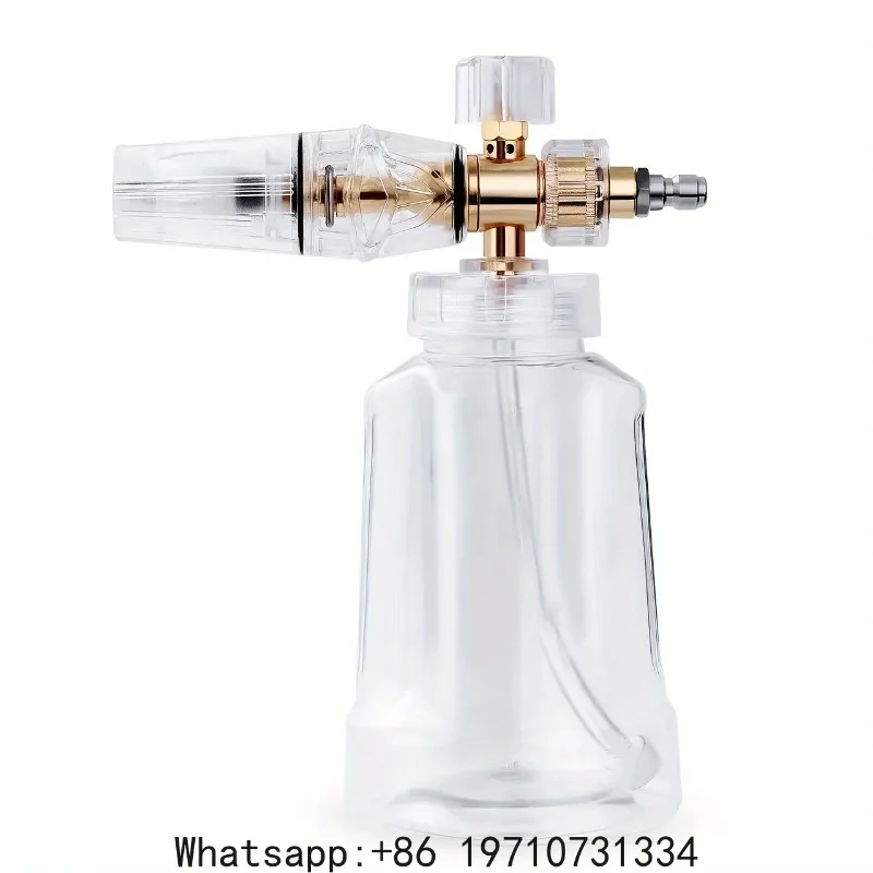 Thickened PA Adjustable Multi-Angle High Pressure Foam Sprayer, Transparent Car Cleaning Gun for Auto Detailing