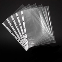 20PCS A4 Clear PVC Sheet Multipurpose File 11-Hole Loose Leaf Page Document Punched Pocket Folder Sheet Protector for File Paper