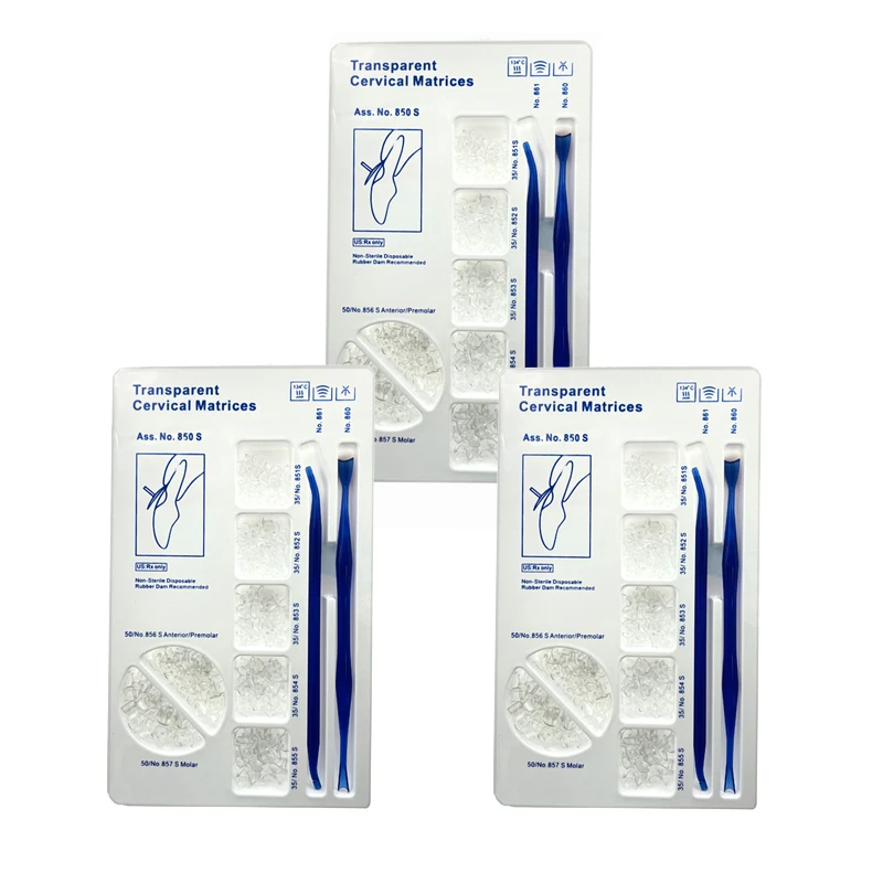 3set Dental Matrix Cervical Matrices Composite Gingival Disposable Composite Filling Materials Dentist Tools