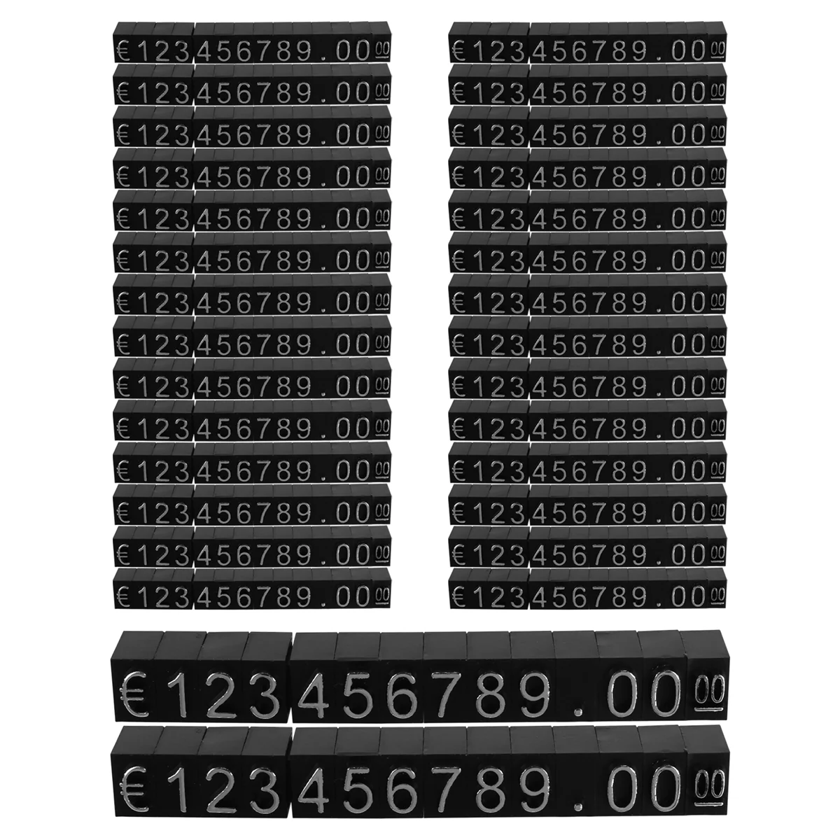 30 مجموعة من علامات عرض الأسعار للمكعبات البلاستيكية، متجر ملصقات إطار حامل أرقام قابل للتعديل