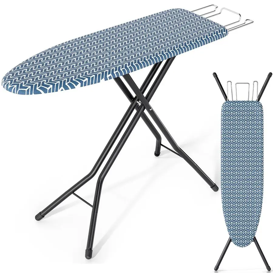 

Складная гладильная доска полного размера, набор для глажки с утюгом, стандартный размер, гладильные доски с подставкой для утюга и регулируемой высотой, усиленная конструкция