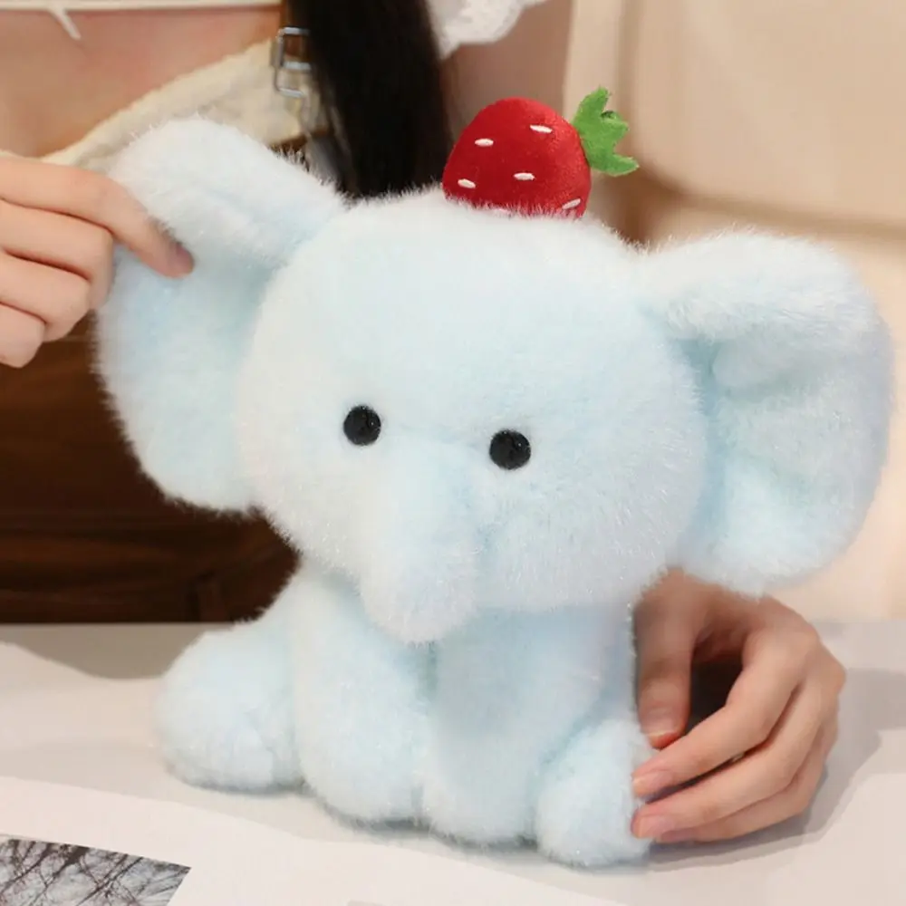 

PP Cotton Fruit Animal Plush Toy Fluffy Sitting Bear Elephant Stuffed Animal Soft Cartoon Soothing Hug Animal Dolls Home Decor