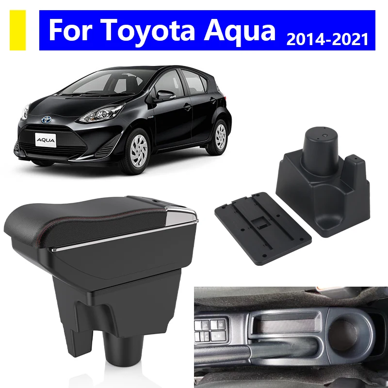 

Auto parts For Toyota Aqua console storage box Armrest box vehicle supplies Organizer 2014-2021 Car Interior Accessories