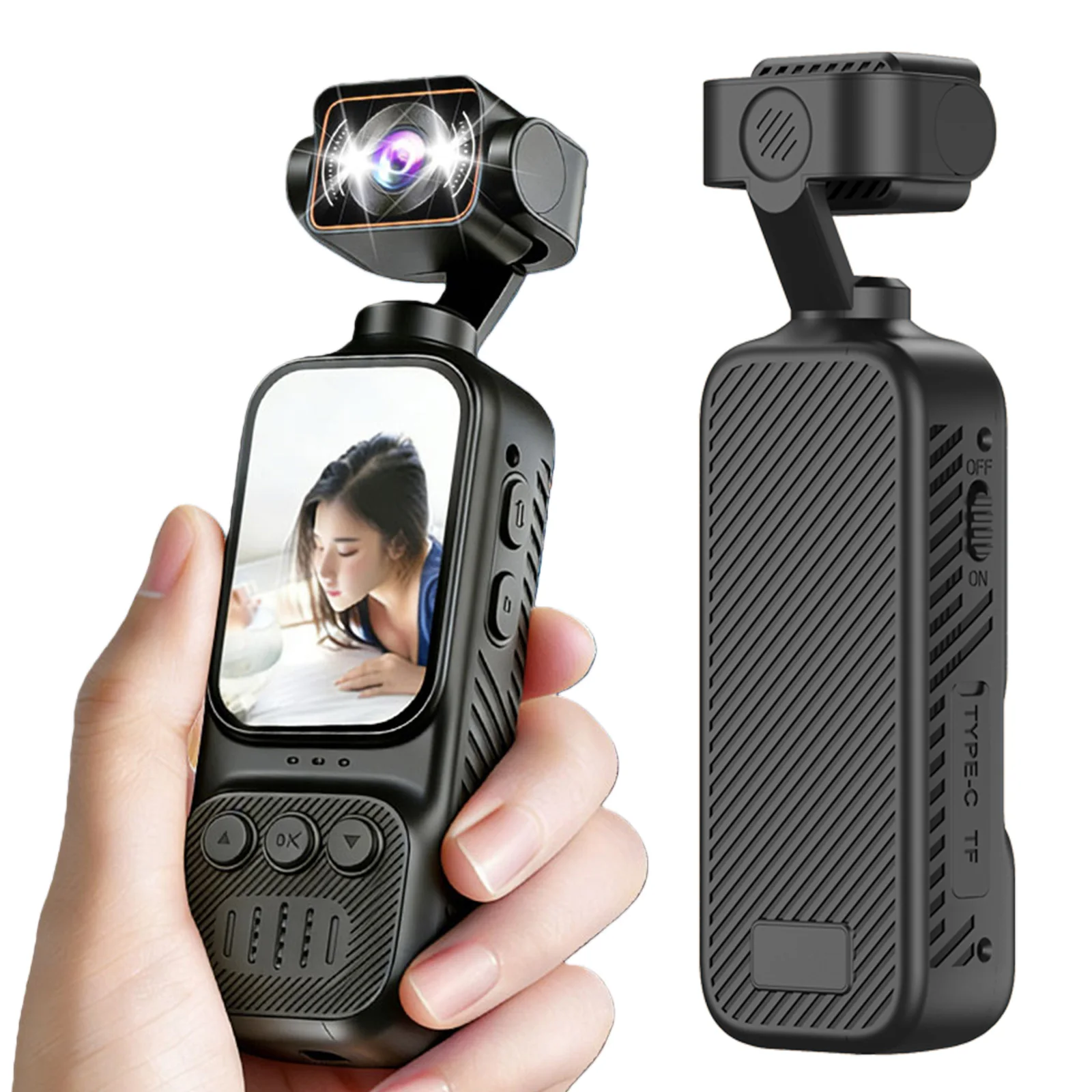 

WiFi 2K/1080P Sports Action Camera 2-inch HD Display DV Video Recorder Camera Handheld Stabilized Camcorder Camera for Travel
