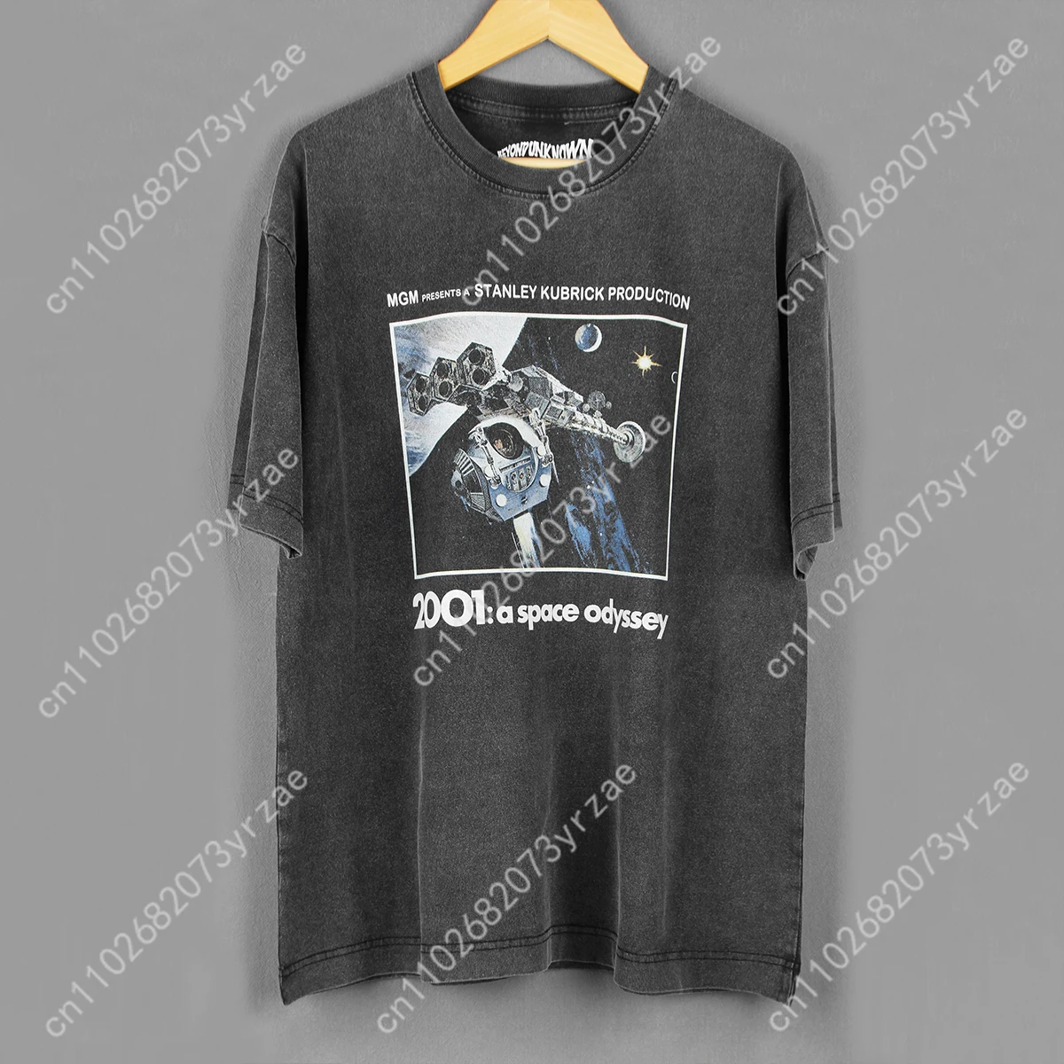 

2001 A Space Odyssey Retro Wash Tshirt Man Woman High Quality Tee Fashion Cotton Short Sleeves T-shirt Soft Breathable Tops