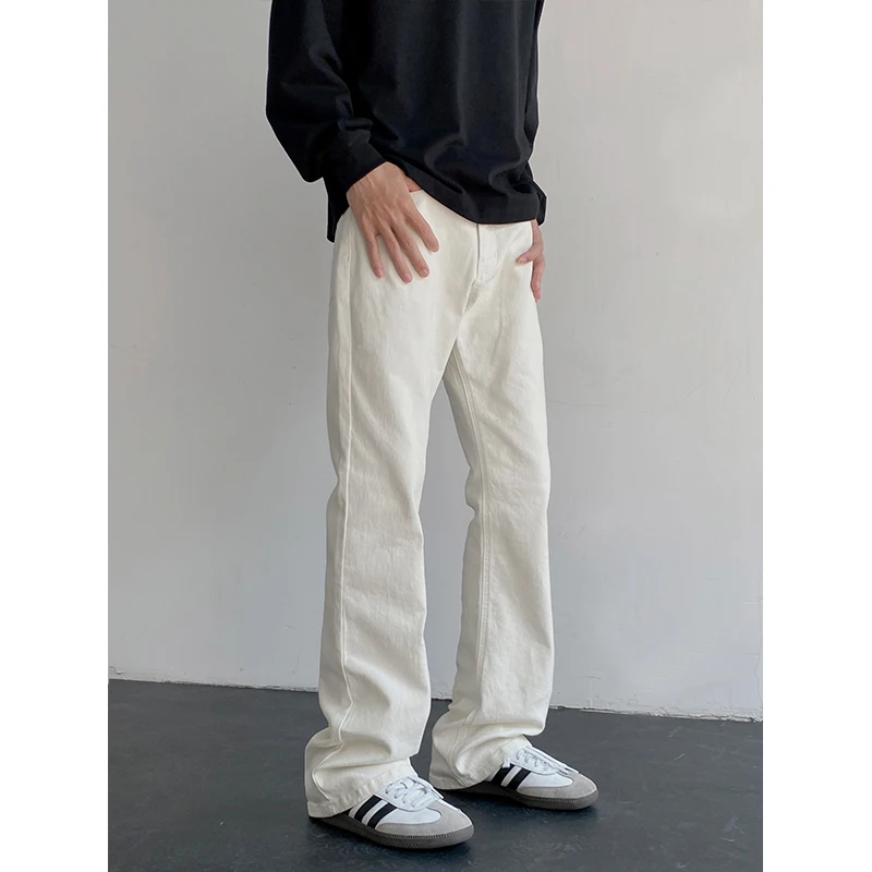 

Белые джинсы прямого кроя Slim Fit из эластичной ткани, однотонные, универсальные, модные повседневные брюки