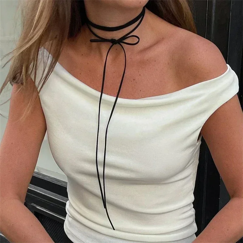 Bowknot Rope Chain Necklace Black Velvet Pendant Choker Necklace for Women Elegant Weave Knotted Bowknot Adjustable Chain Y2k